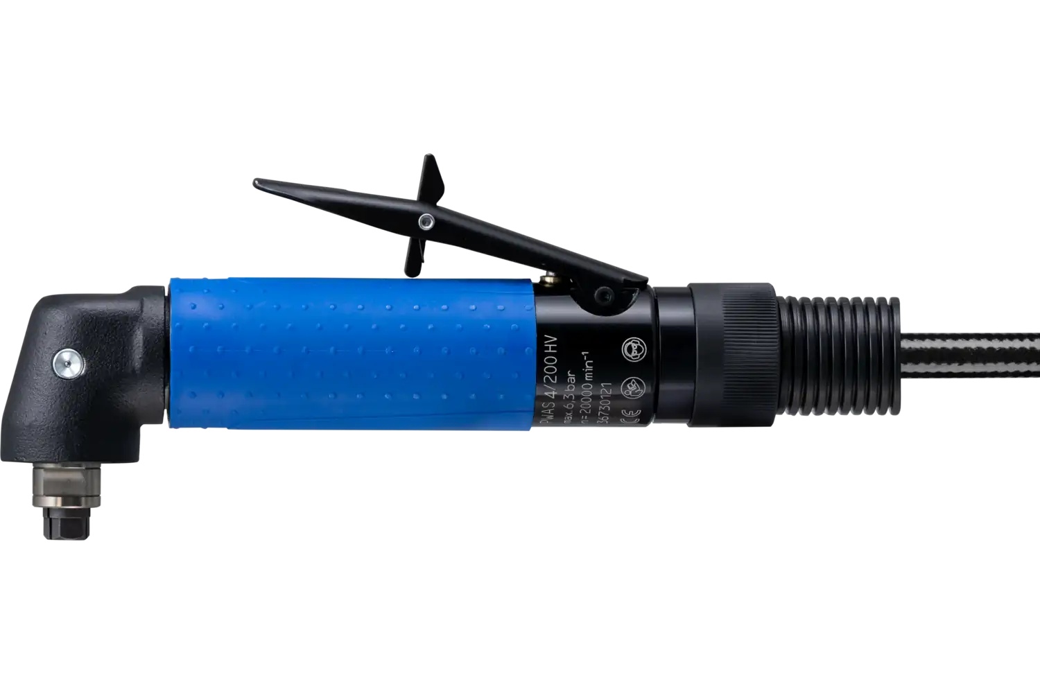 Picture of Pferd Angle Air Grinder, PWAS 4/200 HV, throttle Lever, rear exhaust, 20,000 RPM